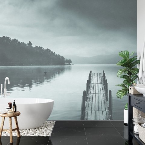 Fototapeta Kwadratowa Widok Na Jezioro Z Molo Pier Ii Autorstwa George'a Digalakisa