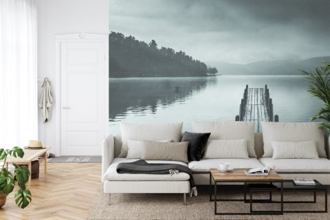 Fototapeta Kwadratowa Widok Na Jezioro Z Molo Pier Ii Autorstwa George'a Digalakisa