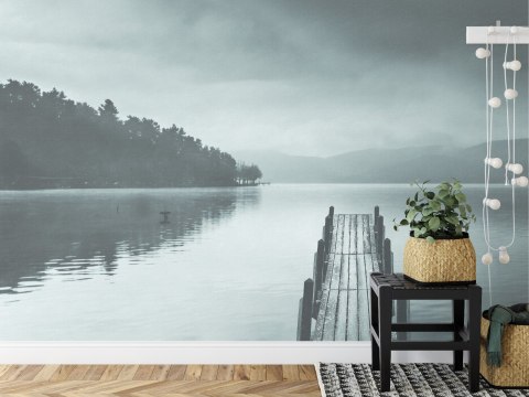 Fototapeta Kwadratowa Widok Na Jezioro Z Molo Pier Ii Autorstwa George'a Digalakisa