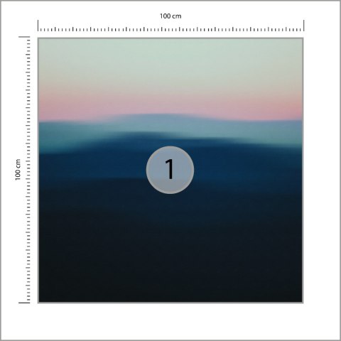 Fototapeta Kwadratowa Wzgórza Ombree