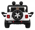 Jeep Wrangler Rubicon na akumulator dla dzieci Biały + Pilot + Radio MP3 LED + Koła EVA