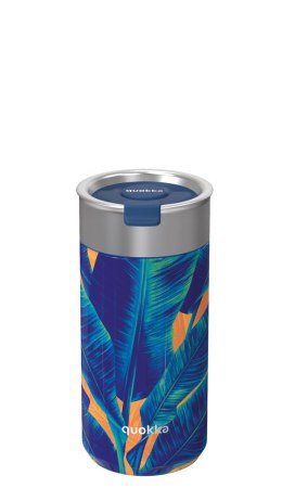 Quokka Boost Coffee Tumbler - Kubek termiczny ze stali nierdzewnej z zaparzaczem 400 ml (Blue Jungle)