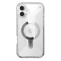 Speck Presidio Perfect-Clear Grip ClickLock & MagSafe - Etui iPhone 16 Plus (Clear / Chrome Finish / Serene Silver)