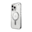 Speck Presidio Perfect-Clear Grip ClickLock & MagSafe - Etui iPhone 16 Pro (Clear / Chrome Finish / Serene Silver)