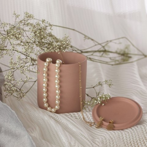 Organizer na biżuterię, kosmetyki BRUMBY styl nowoczesny do wewnątrz ameliahome - JEWELRYBOX/AH/BRUMBY/ROSE/8,5X9,4