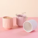 Świecznik PASO  pudrowy róż styl nowoczesny do wewnątrz ameliahome - CANDLEHOLDER/AH/PASO/POWDERPINK/9X9,8