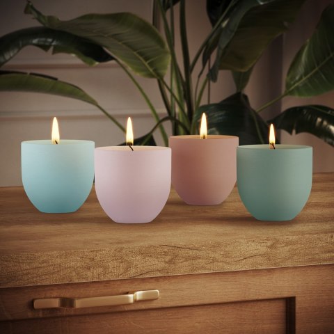 Świecznik SHIRE  pudrowy róż styl nowoczesny do wewnątrz ameliahome - CANDLEHOLDER/AH/SHIRE/POWDERPINK/10X9,8