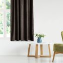 Zasłona VELVET  brązowy   velvet 140x270 ameliahome - CURT/AH/VELVET/PLEAT/D.BROWN/140X270/1PC