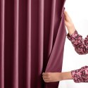 Zasłona VELVET kolor bordowy   velvet 140x270 ameliahome - CURT/AH/VELVET/PLEAT/BURGUNDY/140X270/1PC