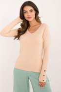 Sweter Damski Model AT-SW-2334.91 Beige - AT AT