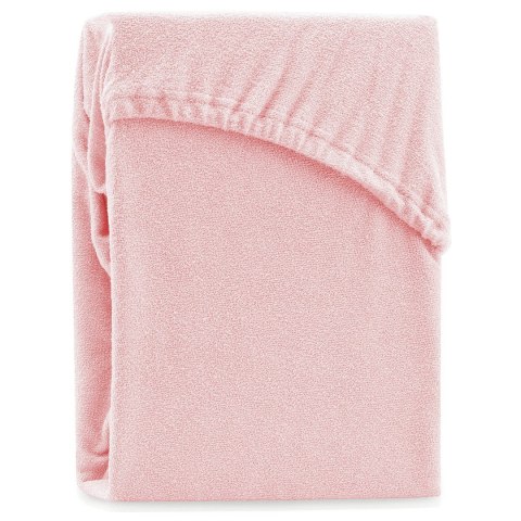 Prześcieradło RUBY kolor pudrowy róż styl klasyczny materiał frotte 220-240x220 AmeliaHome - FITTEDFRO/AH/RUBY/PEACH06/N/220-240