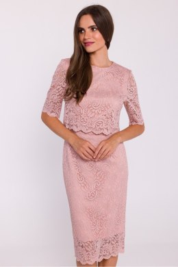 Sukienka Model S379 Powder Pink - Stylove Stylove