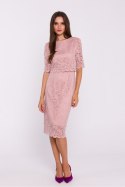 Sukienka Model S379 Powder Pink - Stylove Stylove