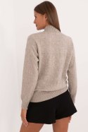 Sweter Damski Model AT-SW-2339.54 Dark Beige - AT AT