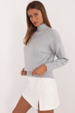 Sweter Damski Model AT-SW-2339.54 Light Grey - AT AT