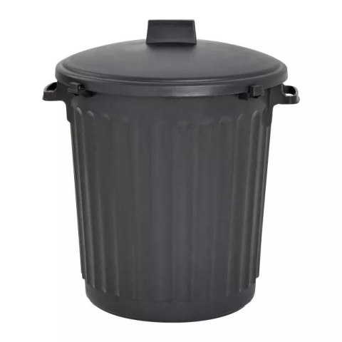 Kosz na śmieci ECO 80L pojemnik na odpady z pokrywą CZARNY Kamai EDA
