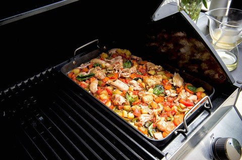 Brytfanna prostokątna z uchwytami CADAC Meridian z powłoką GreenGrill® CADAC