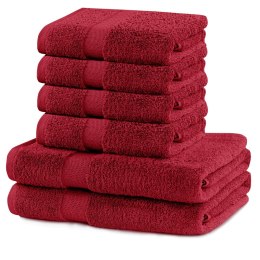 - TOWEL/MARINA/D.RED/N/SET2*70x140+4*50x100