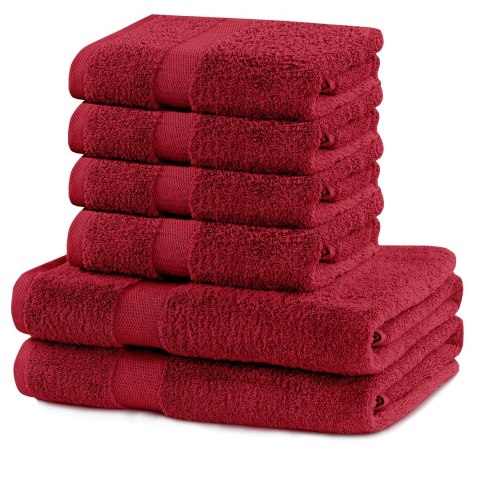 - TOWEL/MARINA/D.RED/N/SET2*70x140+4*50x100