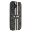 Guess 4G Printed Stripes MagSafe - Etui iPhone 16 Plus (brązowy)