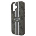 Guess 4G Printed Stripes MagSafe - Etui iPhone 16 Plus (brązowy)