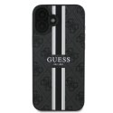 Guess 4G Printed Stripes MagSafe - Etui iPhone 16 Plus (czarny)