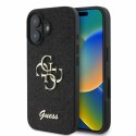 Guess Fixed Glitter Big 4G - Etui iPhone 16 (czarny)