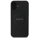 Guess Saffiano Classic Logo MagSafe - Etui iPhone 16 Plus (czarny)