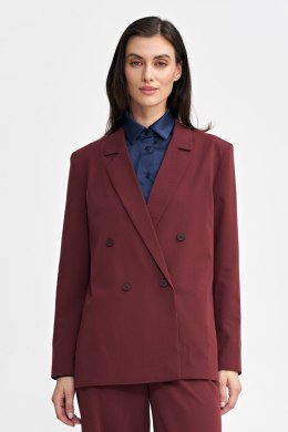 Marynarka oversize, dwurzędowa Z69 Bordo - Nife Nife