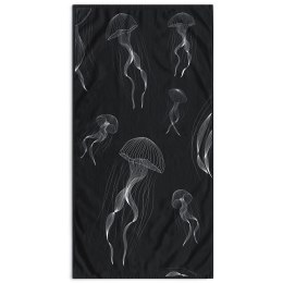 Ręcznik JELLYFISH kolor granatowy gładki klasyczny styl klasyczny materiał przód welur, tył frotte 90x180 DecoKing - TOW/BEACH/J