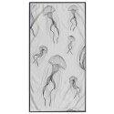Ręcznik JELLYFISH kolor granatowy gładki klasyczny styl klasyczny materiał przód welur, tył frotte 90x180 DecoKing - TOW/BEACH/J