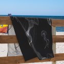 Ręcznik JELLYFISH kolor granatowy gładki klasyczny styl klasyczny materiał przód welur, tył frotte 90x180 DecoKing - TOW/BEACH/J