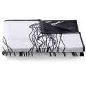 Ręcznik JELLYFISH kolor granatowy gładki klasyczny styl klasyczny materiał przód welur, tył frotte 90x180 DecoKing - TOW/BEACH/J