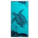 Ręcznik TURTLE kolor granatowy gładki klasyczny styl klasyczny materiał przód welur, tył frotte 90x180 DecoKing - TOW/BEACH/TURT