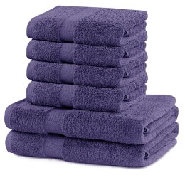 Ręcznik MARINA kolor fioletowy styl klasyczny materiał bawełna 2*70x140+4*50x100 DecoKing - TOWEL/MARINA/PUR/SET2*70x140+4*50x10