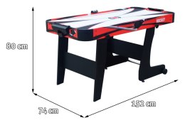 Cymbergaj dla dzieci + Stół do gry z MDF + Rodzinna gra Air Hockey czerwony 152x74x80cm