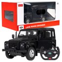 Land Rover Defender czarny RASTAR model 1:14 Zdalnie sterowanie auto + Pilot 2,4 GHz + Ręcznie otwierane drzwi