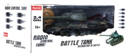 Zdalnie sterowany czołg T-34 dla dzieci 3+ Strzelający model Kamuflaż 1:28 + Wielka Bitwa Czołgów + Dźwięki Światła