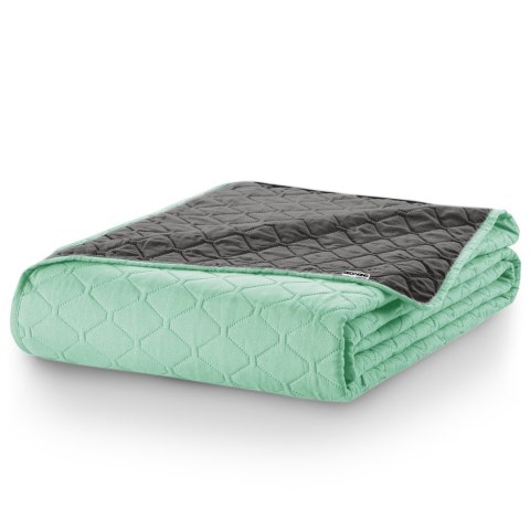 Narzuta AXEL  miętowy materiał mikrofibra 170x210 DecoKing - CHON/AXEL/MINT+STEEL/170X210