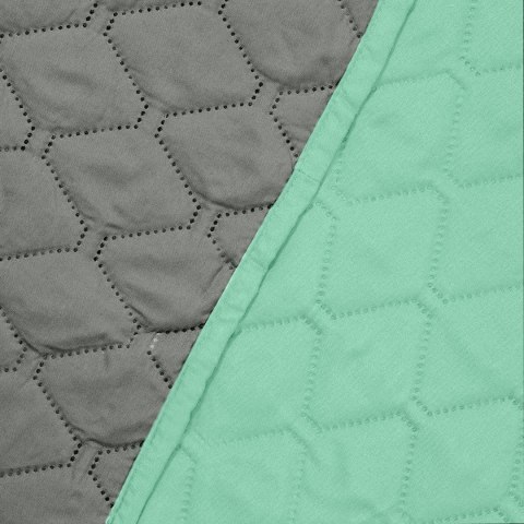 Narzuta AXEL  miętowy materiał mikrofibra 170x210 DecoKing - CHON/AXEL/MINT+STEEL/170X210