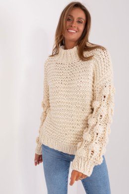 Sweter Damski Model AT-SW-2382.97P Light Beige - AT AT