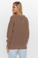 Sweter Damski Model S140 Cappuccino - Makadamia Makadamia