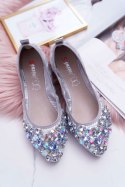 Baleriny Model Crystal C87 Silver - Step in style Step in style