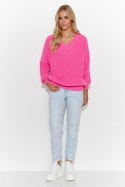 Sweter Damski Model S140 Baby Pink - Makadamia Makadamia