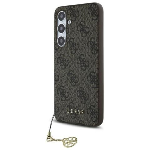 Guess 4G Charms Collection - Etui Samsung Galaxy S24 FE (brazowy)