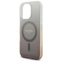 Guess IML Glitter Gradient MagSafe - Etui iPhone 16 Pro (brązowy)