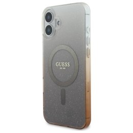 Guess IML Glitter Gradient MagSafe - Etui iPhone 16 (brązowy)