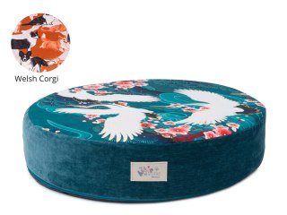 Legowisko ortopedyczne Psilądek Hevea Psie Historie ART 55x55 (Welsh Corgi)