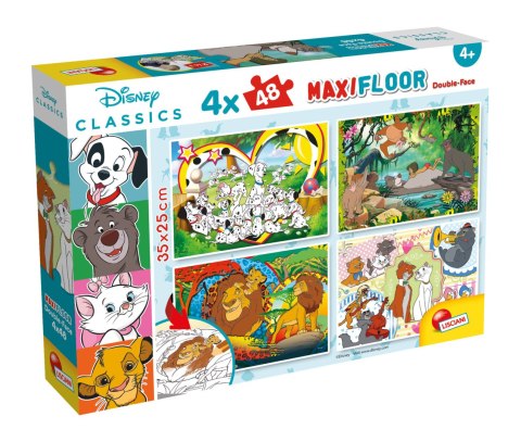 LISCIANI DISNEY DWUSTRONNE PUZZLE MAXI PODŁOGOWE 101 DALMATYŃCZYKÓW 4X48 EL.