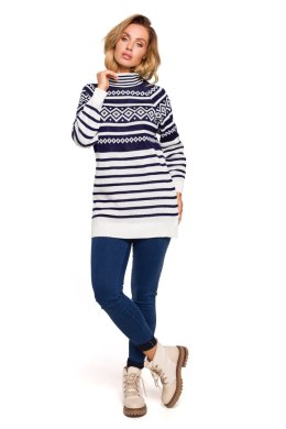 Sweter Damski Model MXS08 Navy - Moe Moe